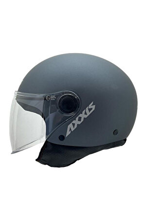 AXXIS Square S Solid A2 Matt Titanium Yazlık Motosiklet Kaskı