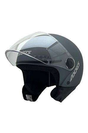 AXXIS Square S Solid A2 Matt Titanium Yazlık Motosiklet Kaskı