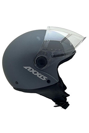 AXXIS Square S Solid A2 Matt Titanium Yazlık Motosiklet Kaskı