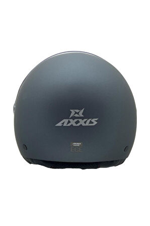 AXXIS Square S Solid A2 Matt Titanium Yazlık Motosiklet Kaskı