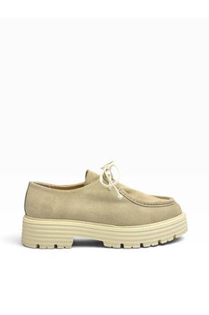 Westtowest %100 Hakiki Süet Kalın Tabanlı Casual Kadın Ayakkabı Loafer