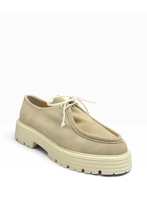 Westtowest %100 Hakiki Süet Kalın Tabanlı Casual Kadın Ayakkabı Loafer