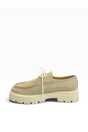 Westtowest %100 Hakiki Süet Kalın Tabanlı Casual Kadın Ayakkabı Loafer