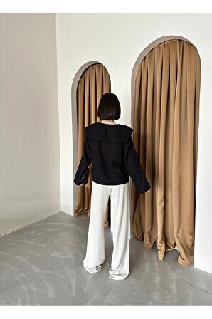 Dekoratif nakış,işleme detaylı fırfırlı gömlek