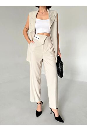 Asimetrik Bel Pantolon