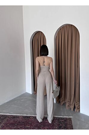 Dokulu bluz ve pantolon takım