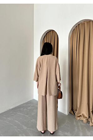 Düğme detaylı İki parça tasarım takım