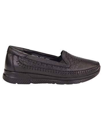 Forelli Eterna-G 29413 Kadın Siyah Comfort Deri Casual Ayakkabı