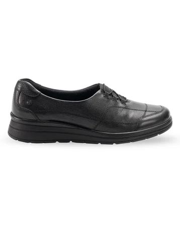 Forelli HEFA-H Kadın Siyah (36-41) Deri Comfort Ayakkabı 