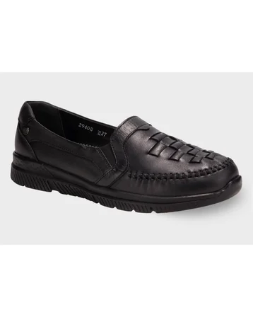Forelli Olivia-H Kadın Siyah (36-41) Deri Comfort Ayakkabı