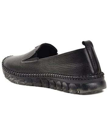 Voyager 9059 Zn Kadın Siyah Nata Hakiki Deri Casual Ayakkabı 