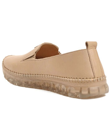 Voyager 9059 Zn Kadın Bej Nata Hakiki Deri Casual Ayakkabı 