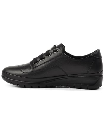 Voyager 7666 Kadın Siyah Deri (36-41) Comfort Ayakkabı 