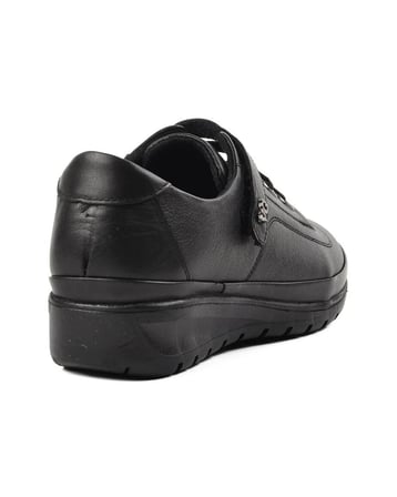Voyager 7666 Kadın Siyah Deri (36-41) Comfort Ayakkabı 