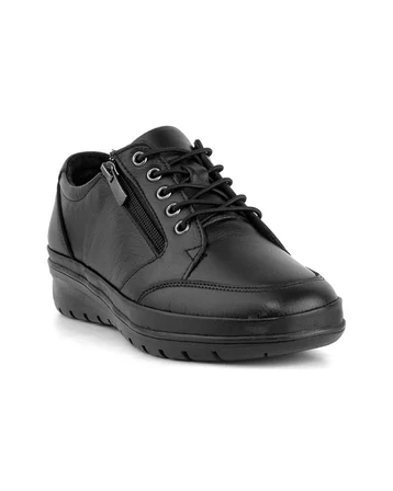 Voyager 8568 Kadın Siyah Nata (36-41) Deri Comfort Ayakkabı 