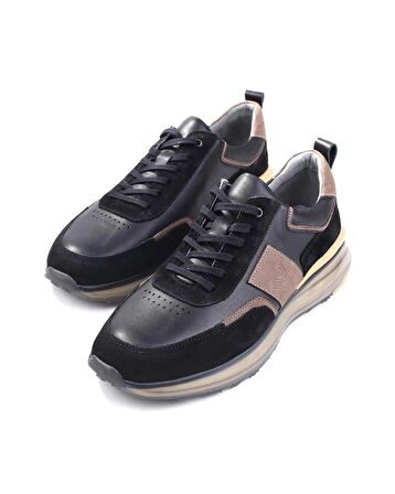 Voyager 6569 Erkek Siyah Süet Deri Günlük Spor Ayakkabı  