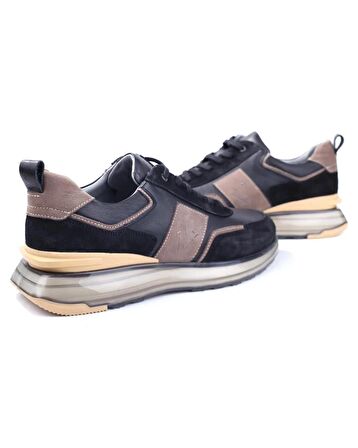 Voyager 6569 Erkek Siyah Süet Deri Günlük Spor Ayakkabı  