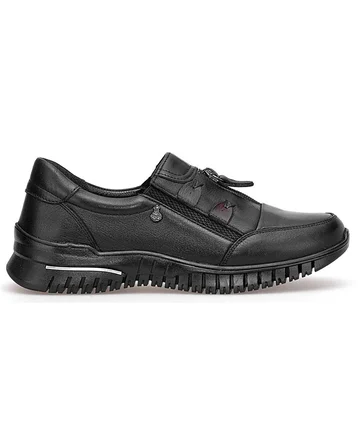 Voyager Z006 Kadın Siyah Nata (36-40) Deri Comfort Ayakkabı