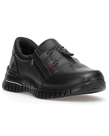 Voyager Z006 Kadın Siyah Nata (36-40) Deri Comfort Ayakkabı