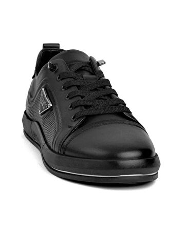 Voyager 6570K Mr Erkek Siyah Nata Deri Günlük Spor Ayakkabı