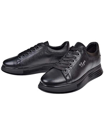 Voyager 6677 Mr Erkek Siyah Nata Deri Günlük Spor Ayakkabı