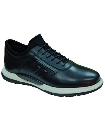 Voyager 1033 Mr Erkek Siyah Nata (40-44) Deri Günlük Spor Ayakkabı 