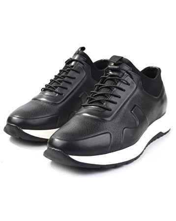 Voyager 5333Y Mr Erkek Siyah Nata Hakiki Deri Günlük Spor Ayakkabı 