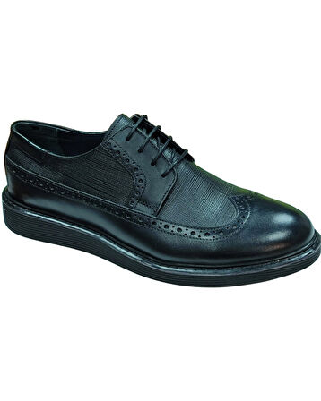 Nevzat Öge 01008-Eva Erkek Siyah (40-44) Deri Klasik Ayakkabı