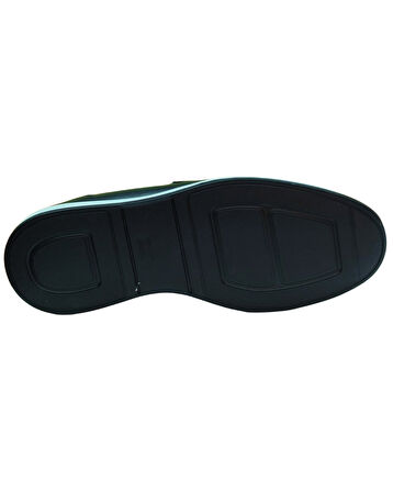 Rego 1774 Erkek Siyah (40-44) Deri Tokalı Loafer Ayakkabı 