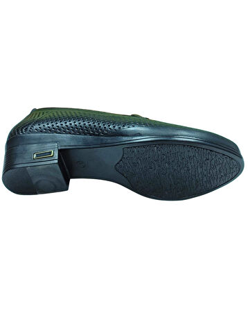 Malawi 81K. Kadın Siyah (36-41) Deri Topuklu Comfort Ayakkabı 