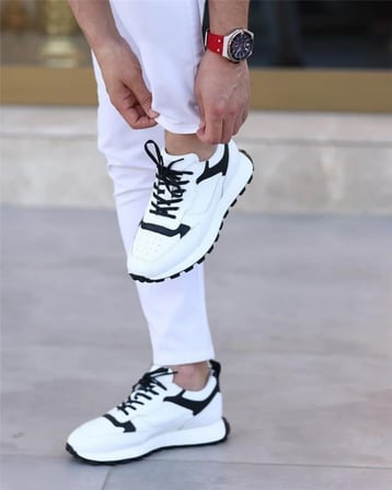 Ay Ayakkabım SL-1024 Erkek Beyaz (39-44) Deri Casual Ayakkabı 