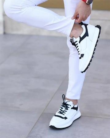 Ay Ayakkabım SL-1024 Erkek Beyaz (39-44) Deri Casual Ayakkabı 