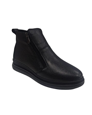 Ay Ayakkabım AKM-038 Kadın Siyah (36-41) Deri Bot 