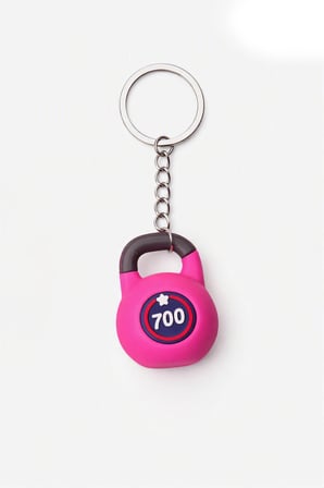 Ayahun Pembe Kettlebell Anahtarlık