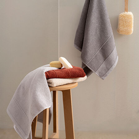 Ticotto Duru 50×85 cm %100 Pamuk Havlu Seti – 4'lü, Yüksek Emici, El Yüz Havlusu