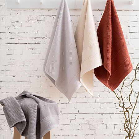 Ticotto Duru 50×85 cm %100 Pamuk Havlu Seti – 4'lü, Yüksek Emici, El Yüz Havlusu