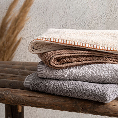 Ticotto Mira 50×85 cm %100 Pamuk Havlu Seti – 4'lü, Yüksek Emici, El Yüz Havlusu 