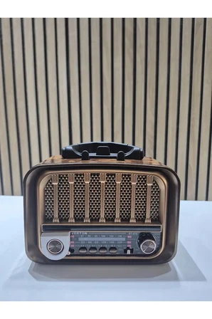 RT-676 Solar Bluetooth Fm-Usb-Tf-Aux Şarjlı Nostaljik Radyo
