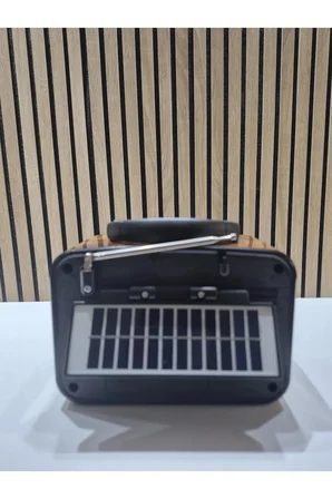 RT-676 Solar Bluetooth Fm-Usb-Tf-Aux Şarjlı Nostaljik Radyo