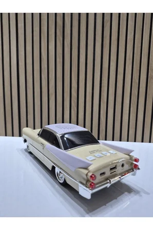 RT-1950 Bej (Beige) Arabalı Bluetooth Fm-Usb-Tf-Aux Şarjlı Nostaljik Radyo