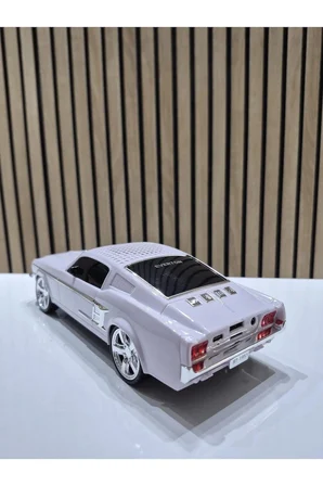 RT-1951 Beyaz (White) Arabalı Bluetooth Fm-Usb-Tf-Aux Şarjlı Nostaljik Radyo