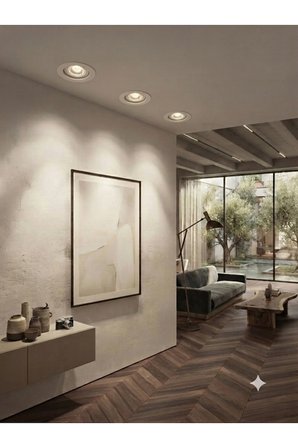Marbella Dekoratif Kasa Tekli Yuvarlak Beyaz Günışığı