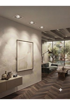 Marbella Dekoratif Kasa Tekli Kare Beyaz Günışığı