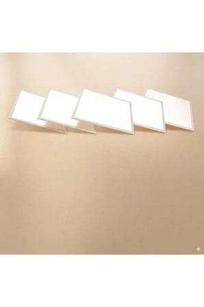 60x60 Sıva Altı LED Panel 3000K Gün Işığı Backlight LED Panel Armatür 5'li Paket