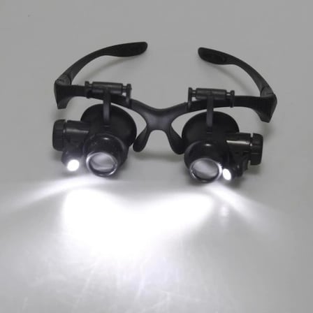 -gözlük Modeli 10x 15x 20x 25x Lens,2led Işıklı,büyüteç