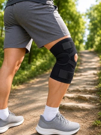 Yan Destekli Ligamentli Dizlik Açık Patella Ayarlanabilir Spor ve Günlük Kullanım