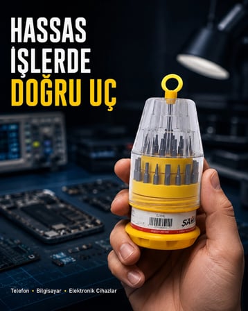 Kompakt Tornavida Seti Elektronik Cihaz Tamiri İçin