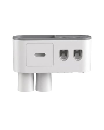 Banyo Organizer Diş Fırçası Tutucu Çift Dispenserli Raflı Çekmeceli