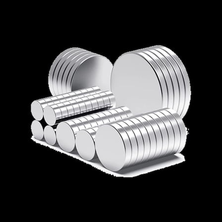 50 Adet 10x2mm Yuvarlak Neodyum Mıknatıs Güçlü Magnet Nikel Kaplamalı