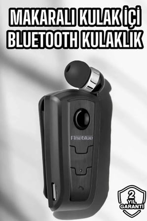 Makaralı Bluetooth Kulaklık Kulak İçi Android İos Uyumlu Titreşimli